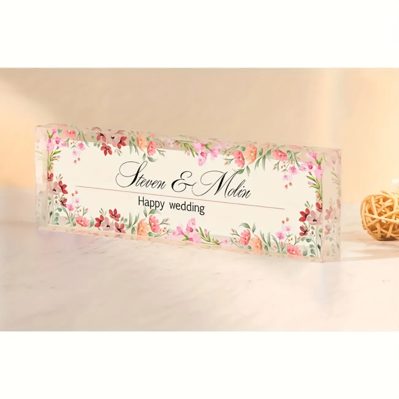 Desk Name Plate - Настраиваемая 2D акриловая табличка для стола,