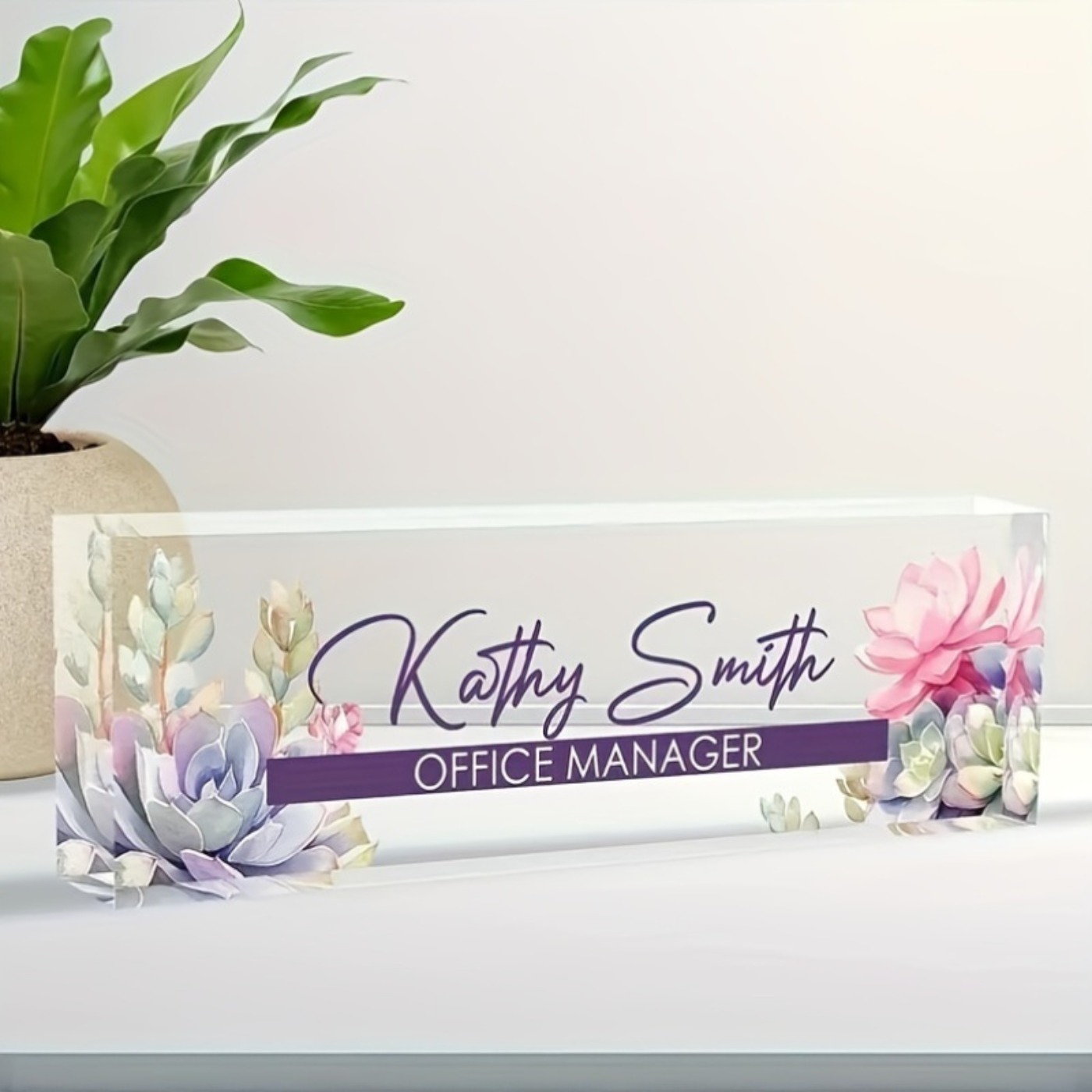 Индивидуальная 2D акриловая та – обзор и цена Desk Name Plate